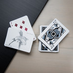 Playing Cards // Silver Anicca Deck + Metallic Blue Anicca Deck