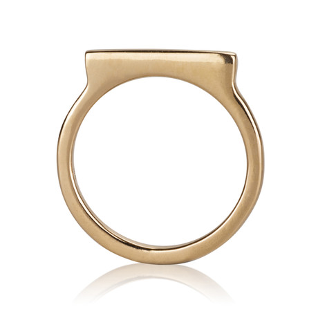 Rectangle Top Ring // Shine Finish (US Ring Size 5)