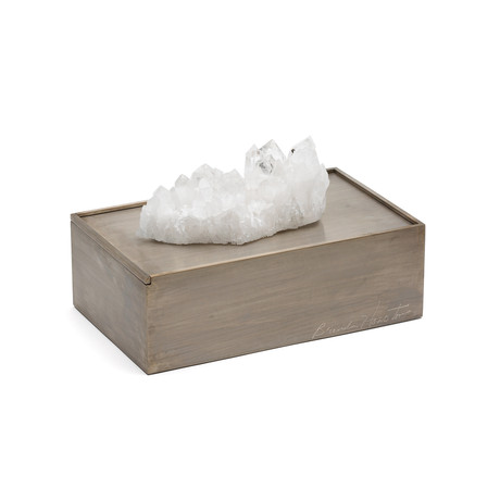 Scatola di Platino Quartzo Bianco