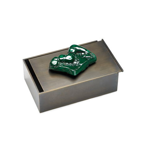 Scatola di Bronzo Malachite