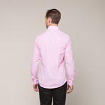 Button-Down Slim Fit Shirt // Pink (L)