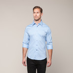 Button-Down Slim Fit Shirt // Light Blue (L)