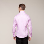 Button-Down Slim Fit Shirt // Lavender (XL)