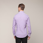 Button-Down Slim Fit Shirt // Purple (S)