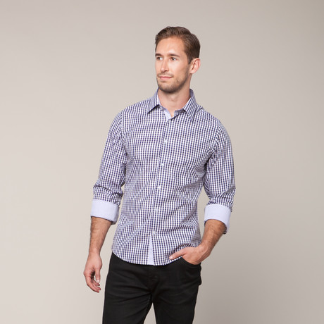 Button-Down Slim Fit Shirt // Multi (XS)