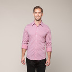 Button-Down Slim Fit Shirt // Red (XS)