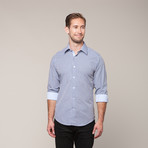 Button-Down Slim Fit Shirt // Blue (S)