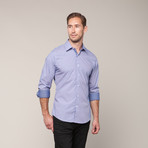 Button-Down Slim Fit Shirt //  Checkered Blue (S)