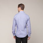 Button-Down Slim Fit Shirt //  Checkered Blue (S)