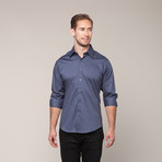 Button-Down Slim Fit Shirt // Grey (L)