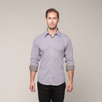 Button-Down Slim Fit Shirt // Brown (XS)