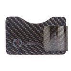 D16 Twill Carbon Fiber Wallet + Money Clip (Blue Bolts)