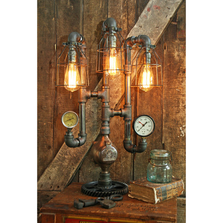 Industrial Steam Gauge Lamp // No. 227