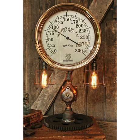 Industrial Steam Gauge Lamp // No. 226