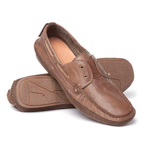 Lamb Leather Boat Shoe // Brown (US: 8)