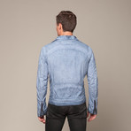 Rogue // Nylon Moto Jacket // Blue (M)