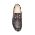 Lamb Leather Boat Shoe // Dark Grey (US: 10)