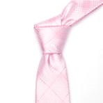 Pink Soft Plaid Flip Tie