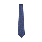 Royal Blue Floral Flip Tie