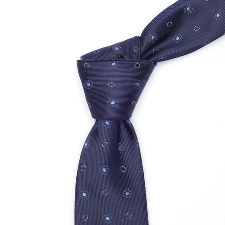 Blue + Light Blue Dotted Flip Tie