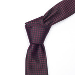 Burgundy Checkered Flip Tie