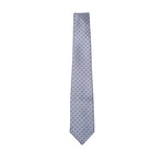 Grey + Dark Blue Dots Flip Tie