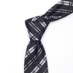 Black Plaid Flip Tie