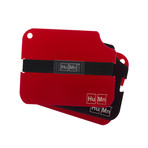 HuMnWallet 2 // Red // Black Center Plate // Black Shock Strap