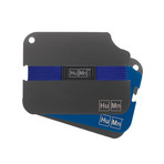 HuMnWallet 2 // Grey // Blue Center Plate // Blue Shock Strap