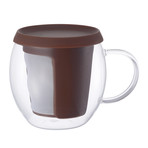 MIO Tea Mug Glass Double Wall // Set of 2 (Brown)