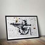 Mona Lisa With Bazooka (20"W x 16"L x 1.25"H)