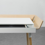 My Writing Desk // Double Drawer // White