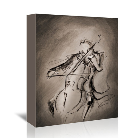 The Cellist Dark (16"L x 20"H)