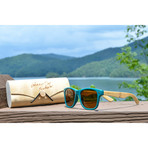 Retrofly // Bamboo // Sanded Teal (Brown Polarized)