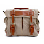 Canvas Camera Bag + Shoulder Strap // C101 (Tan)