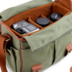 Canvas Camera Bag + Shoulder Strap // C110 (Tan)