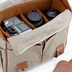 Canvas Camera Bag + Shoulder Strap // C110 (Tan)