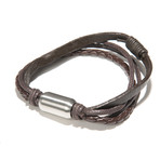 Braided Leather Bracelet (Black)