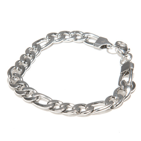 Stainless Steel Figaro Chain Bracelet