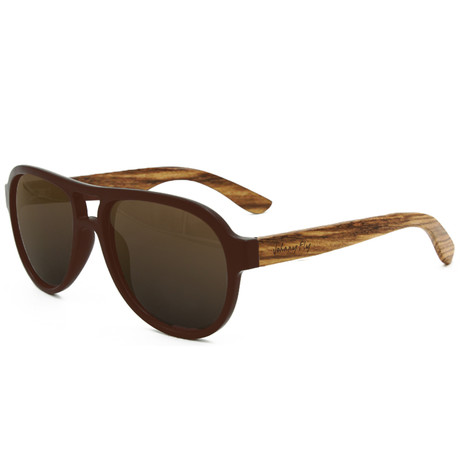 Fighter // Zebrawood // Sanded Brown (Brown Polarized)