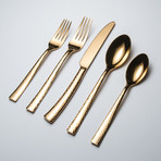 Paris Hammered Titanium Cutlery // Copper (5 Piece Set)