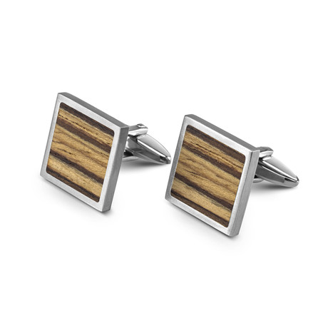 Wood Cufflinks // Zebrawood