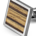 Wood Cufflinks // Zebrawood