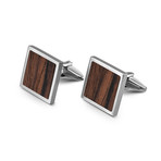 Wood Cufflinks // Rosewood