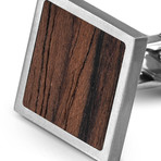 Wood Cufflinks // Rosewood