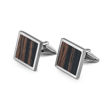 Wood Cufflinks // Ebony