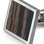 Wood Cufflinks // Ebony