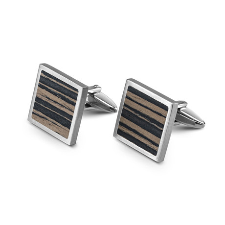 Wood Cufflinks // Ceyon Ebony