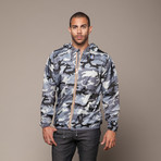 K-WAY // Claude Klassic Print Jacket // Camo Grey (S)