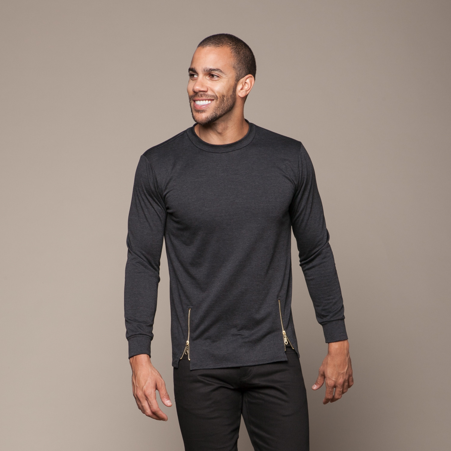 Long Sleeve Sweater // Charcoal (S) - L8est Co. - Touch of Modern